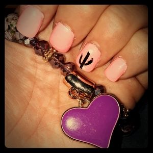 Purple heart bracelet
